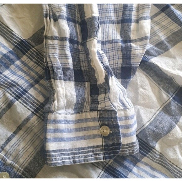 Ralph Lauren Men’s Shirt 2XL Blue White Plaid Long Sleeve Casual Button Up XXL - Picture 4 of 7